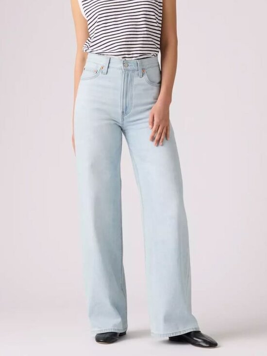 Levi's Denim - Levi's Ribcage Wide-Leg Linen+ Jeans - Luxury Trip Light Wash - Size 29